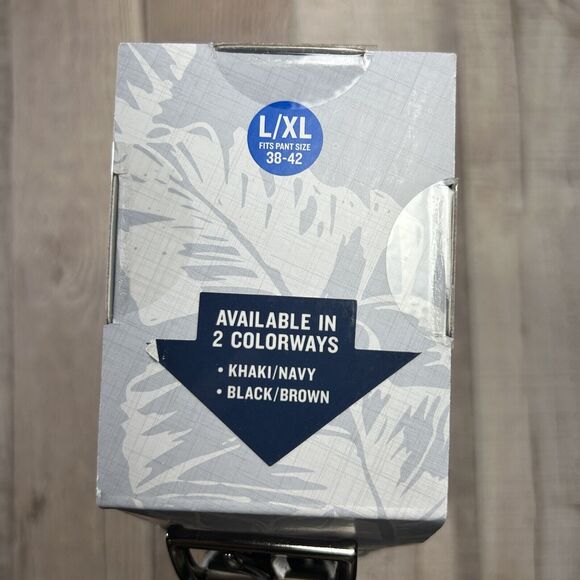 Tommy Bahama Men's Stretch Braided Reversible Belt Size Large XL Khaki Navy - Picture 9 of 10